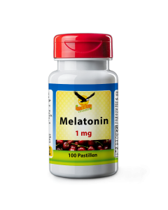 Melatonin Lutschpastille 1 mg, zuckerfrei, zahnfreundlich und vegan, 100 Kirsch-Pastillen