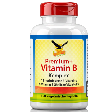 Premium+ Vitamin B Komplex, 180 vegetarische Kapseln