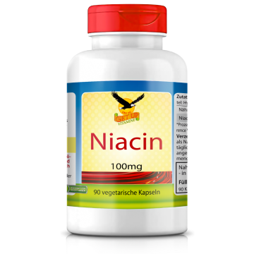 Vitamin B3 Niacin a 100mg,  90 veg. Kapseln