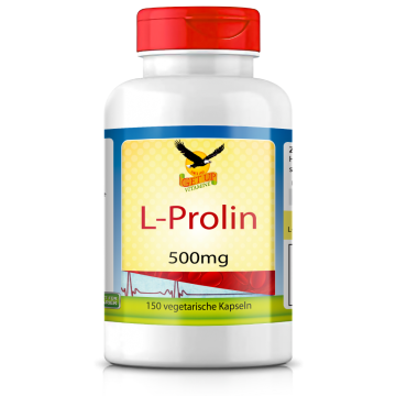 L-Prolin a 500mg, 150 veg. Kapseln