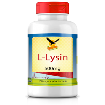 L-Lysin a 500mg, 150 veg. Kapseln