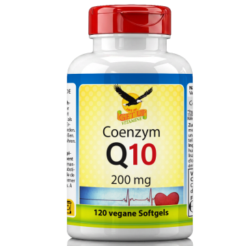 Coenzym Q10 200mg vegan, 120 Softgels
