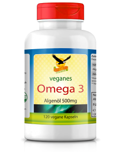 Veganes Omega 3 Algenöl 500mg, 120 vegane Kapseln