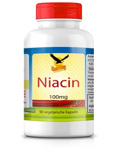 Vitamin B3 Niacin a 100mg,  90 veg. Kapseln