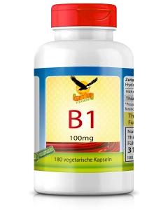 Vitamin B1 a  100mg, 180 veg. Kapseln