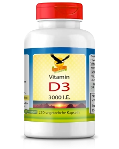 Vitamin D3  3000 IE,  250 Kapseln