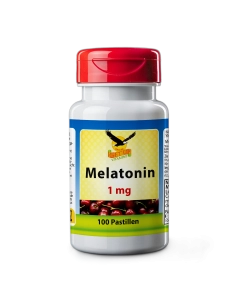 Melatonin Lutschpastille 1 mg, zuckerfrei, zahnfreundlich und vegan, 100 Kirsch-Pastillen