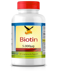 Biotin hochdosiert a 5mg, 120 vegetarische Kapseln