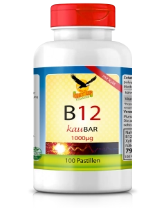 Vitamin B12 a 1000µg KauBar sublingual, 100 Pastillen