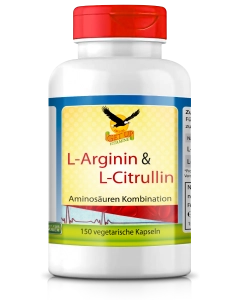 L-Arginin & L-Citrulin, 150 vegetarische Kapseln