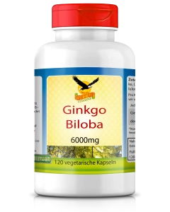 Gingko Biloba 6.000mg,  120 vegetarische Kapseln