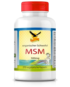 MSM organischer Schwefel a 500mg, 270 veg. Kapseln