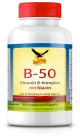 Vitamin B-50 Komplex mit Niacin, 180 vegetarische Kapseln
