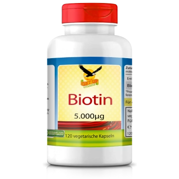 Biotin hochdosiert a 5mg, 120 vegetarische Kapseln