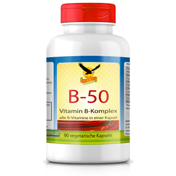 Vitamin B-50 Komplex Niacinamid, 90 vegetarische Kapseln