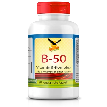 Vitamin B-50 Komplex Niacinamid, 90 vegetarische Kapseln