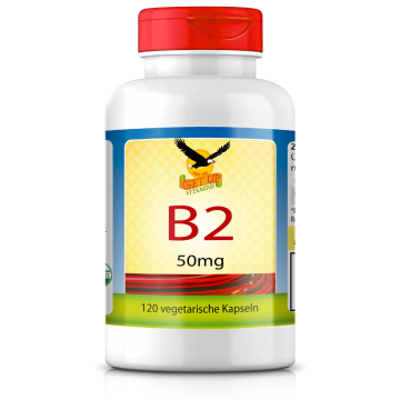 Vitamin B2 50mg (Riboflavin), 120 Kapseln