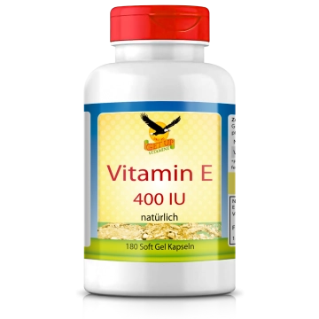 Vitamin E 400IU natürlich, 180 Softgels