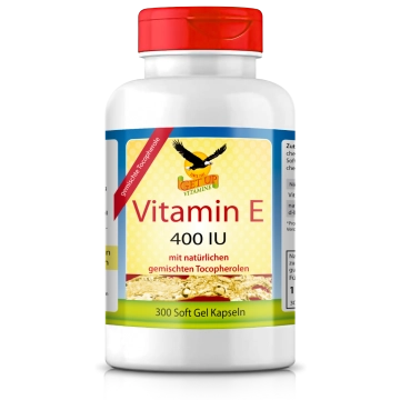 Vitamin E 400 IU Komplex natürlich, 300 Softgels