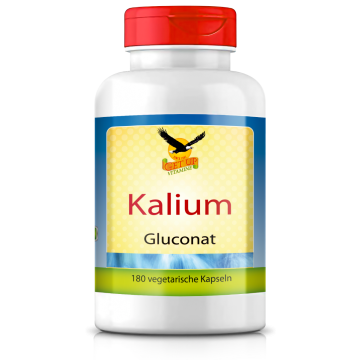 Kalium (Potassium) als Kalium-Gluconat, 180 veg. Kapseln