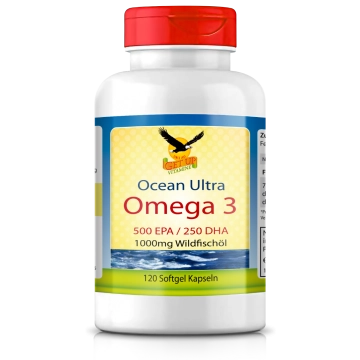 Omega 3 ULTRA 500/250 DHA, 120 Weichkapseln