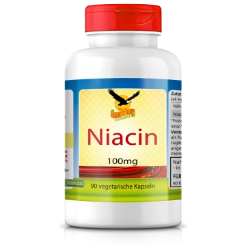 Vitamin B3 Niacin a 100mg,  90 veg. Kapseln