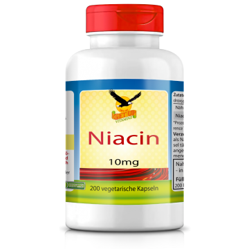Vitamin B3 Niacin a 10mg,  200 Kapseln