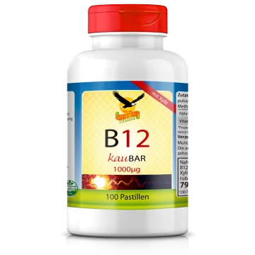 Vitamin B12 a 1000µg KauBar sublingual, 100 Pastillen