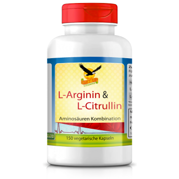 L-Arginin & L-Citrulin, 150 vegetarische Kapseln
