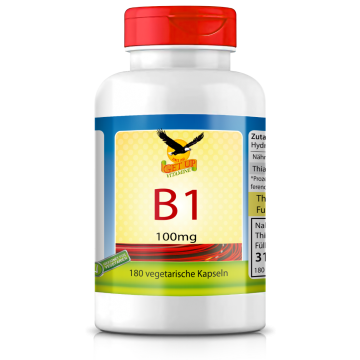 Vitamin B1 a 100mg, 180 veg. Kapseln