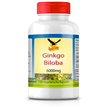 Gingko Biloba 6.000mg,  120 vegetarische Kapseln