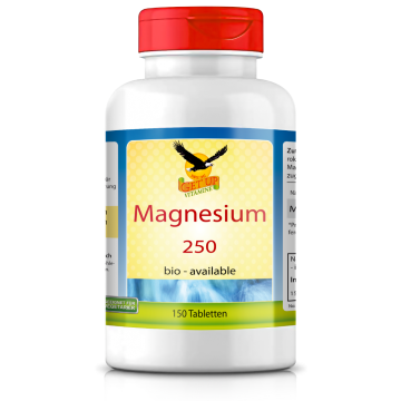 Magnesium 250mg hochdosiert, als 1800mg bioverfügbares Magnesiumbisglycinat, 150 XXL-Tabletten