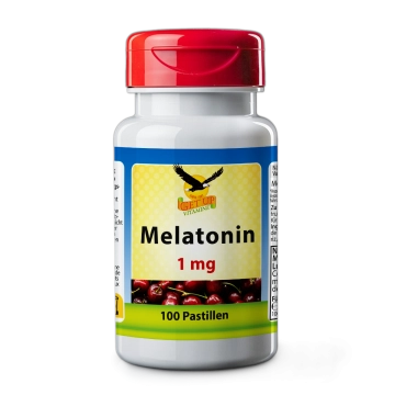 Melatonin Lutschpastille 1 mg, zuckerfrei, zahnfreundlich und vegan, 100 Kirsch-Pastillen