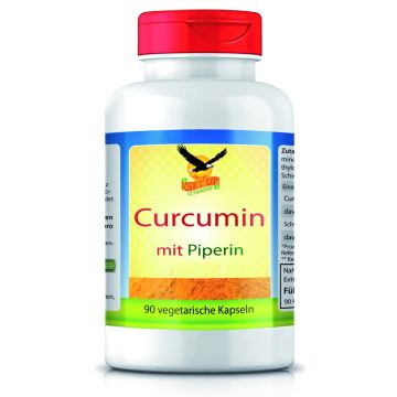 Curcumin mit Piperin,  90 Vcaps
