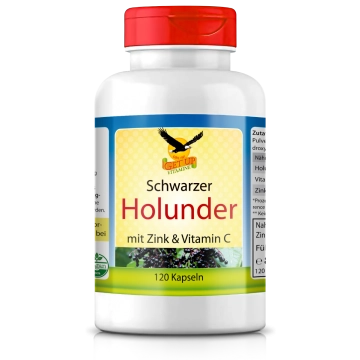 Schwarzer Holunder mit Zink & Vitamin C, 120 Kapseln