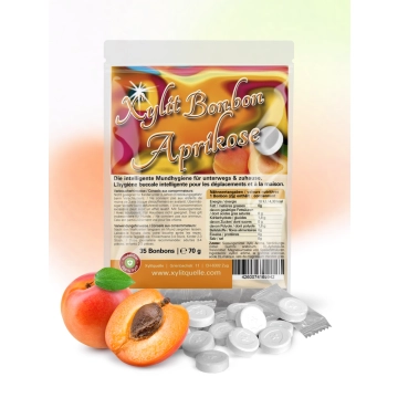 Xylit Bonbons Aprikose, 70gr Tüte