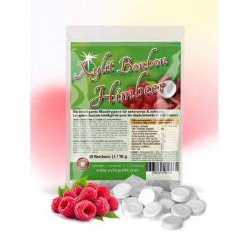 Xylit Bonbons Himbeere, 70gr Tüte