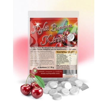 Xylit Bonbons Kirsche, 70gr Tüte