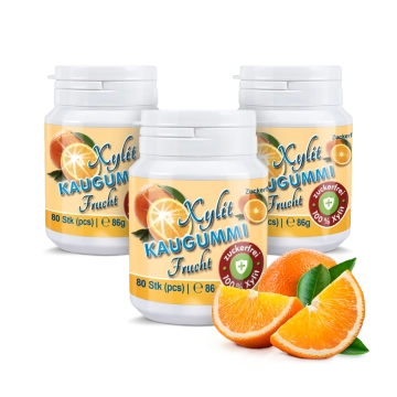 Xylit Kaugummi Fruchtig-Frisch, Dose mit 80 Stück