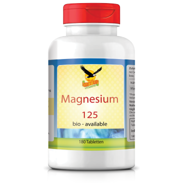 Magnesium 125mg, 900 mg  bioverfügbares Magnesiumbisglycinat, 180 Tabletten