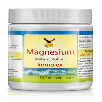 Magnesium instant Komplex Pulver mit 300 mg Magnesium, 150 g/30 Portionen