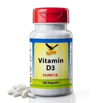 Vitamin D3 10000 IE, 180 Kapseln