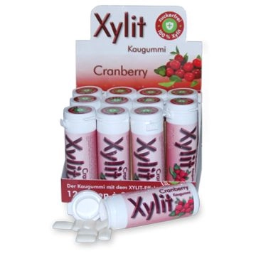 Xylit Kaugummi Cranberry, Dose mit 30 Stück