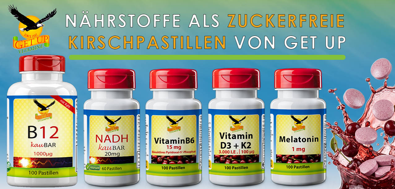 Nährstoffe als zuckerfreie Kirschpastillen von Get Up